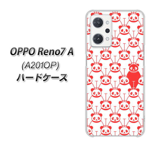 OPPO Reno7 A A201OP Y!mobile 高画質仕上げ 背面印刷 ハードケース【MA913 パターン パンダ】