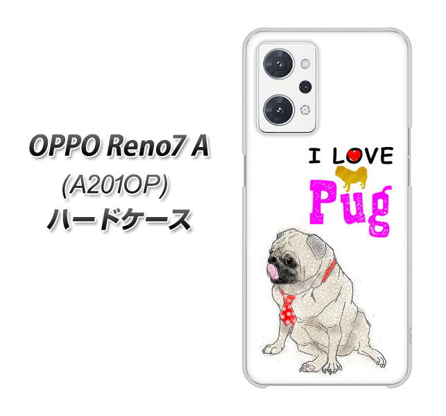OPPO Reno7 A A201OP Y!mobile 高画質仕上げ 背面印刷 ハードケース【YD858 パグ04】