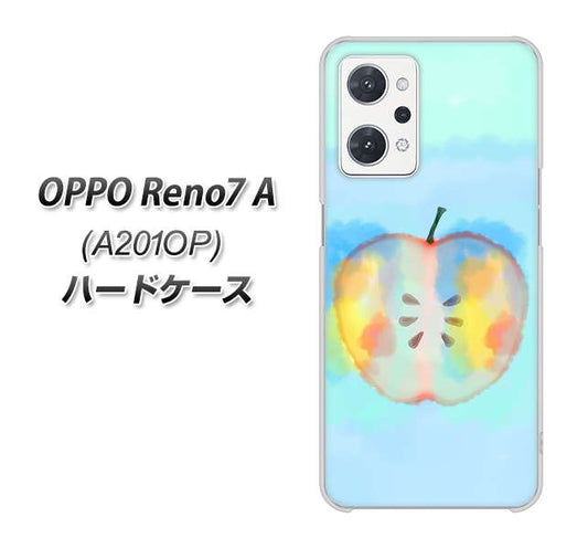 OPPO Reno7 A A201OP Y!mobile 高画質仕上げ 背面印刷 ハードケース【YJ181 りんご 水彩181】