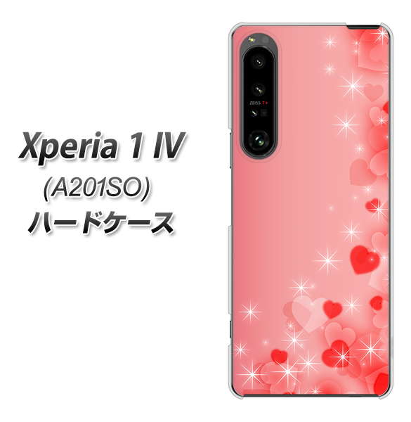 Xperia 1 IV A201SO SoftBank 高画質仕上げ 背面印刷 ハードケース【003 ハート色の夢】