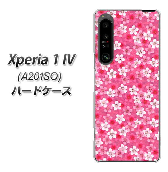 Xperia 1 IV A201SO SoftBank 高画質仕上げ 背面印刷 ハードケース【065 さくら】