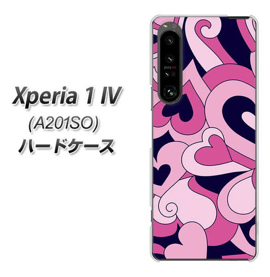 Xperia 1 IV A201SO SoftBank 高画質仕上げ 背面印刷 ハードケース【223 ハートの調べ】