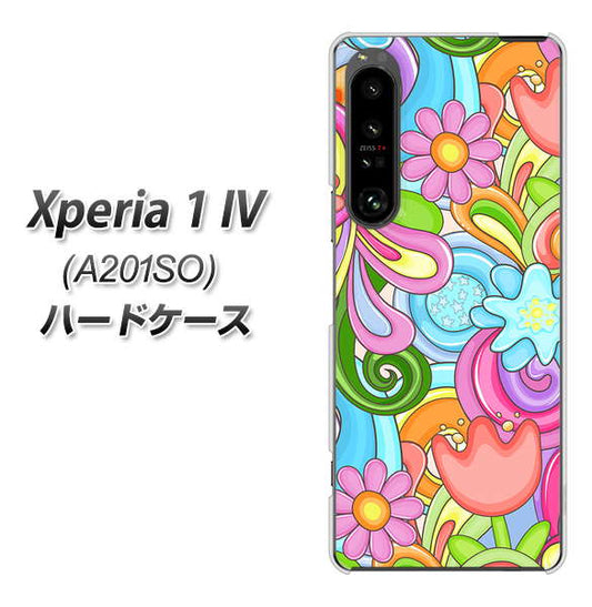 Xperia 1 IV A201SO SoftBank 高画質仕上げ 背面印刷 ハードケース【713 ミラクルフラワー】