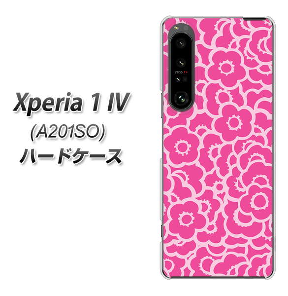 Xperia 1 IV A201SO SoftBank 高画質仕上げ 背面印刷 ハードケース【716 ピンクフラワー】