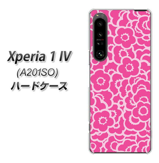 Xperia 1 IV A201SO SoftBank 高画質仕上げ 背面印刷 ハードケース【716 ピンクフラワー】