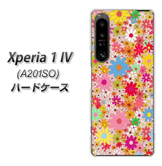 Xperia 1 IV A201SO SoftBank 高画質仕上げ 背面印刷 ハードケース【746 花畑A】