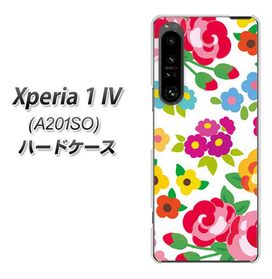 Xperia 1 IV A201SO SoftBank 高画質仕上げ 背面印刷 ハードケース【776 5月のフラワーガーデン】