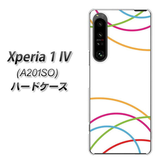 Xperia 1 IV A201SO SoftBank 高画質仕上げ 背面印刷 ハードケース【IB912 重なり合う曲線】