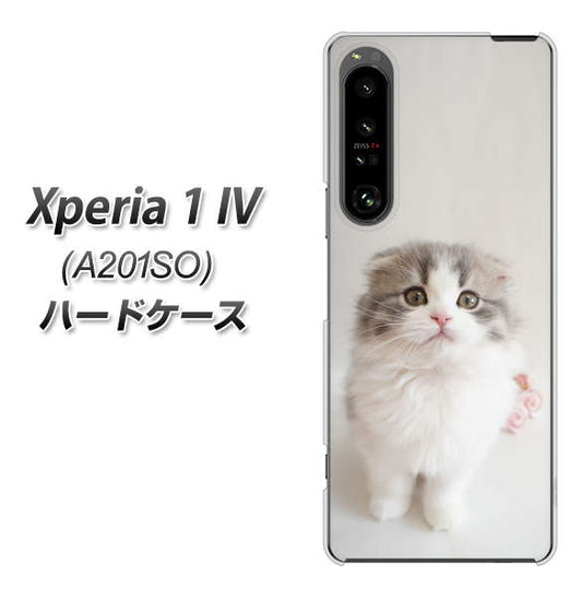 Xperia 1 IV A201SO SoftBank 高画質仕上げ 背面印刷 ハードケース【VA803 まっていますネコ】