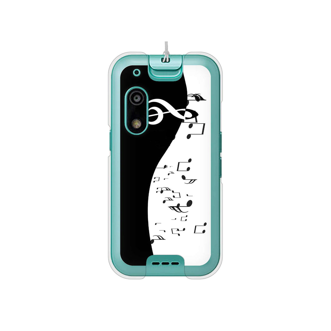 キッズフォン3 A201ZT SoftBank 高画質仕上げ 背面印刷 ハードケース音符