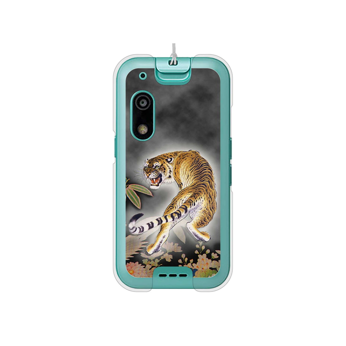 キッズフォン3 A201ZT SoftBank 高画質仕上げ 背面印刷 ハードケース 【254 振り返る虎】