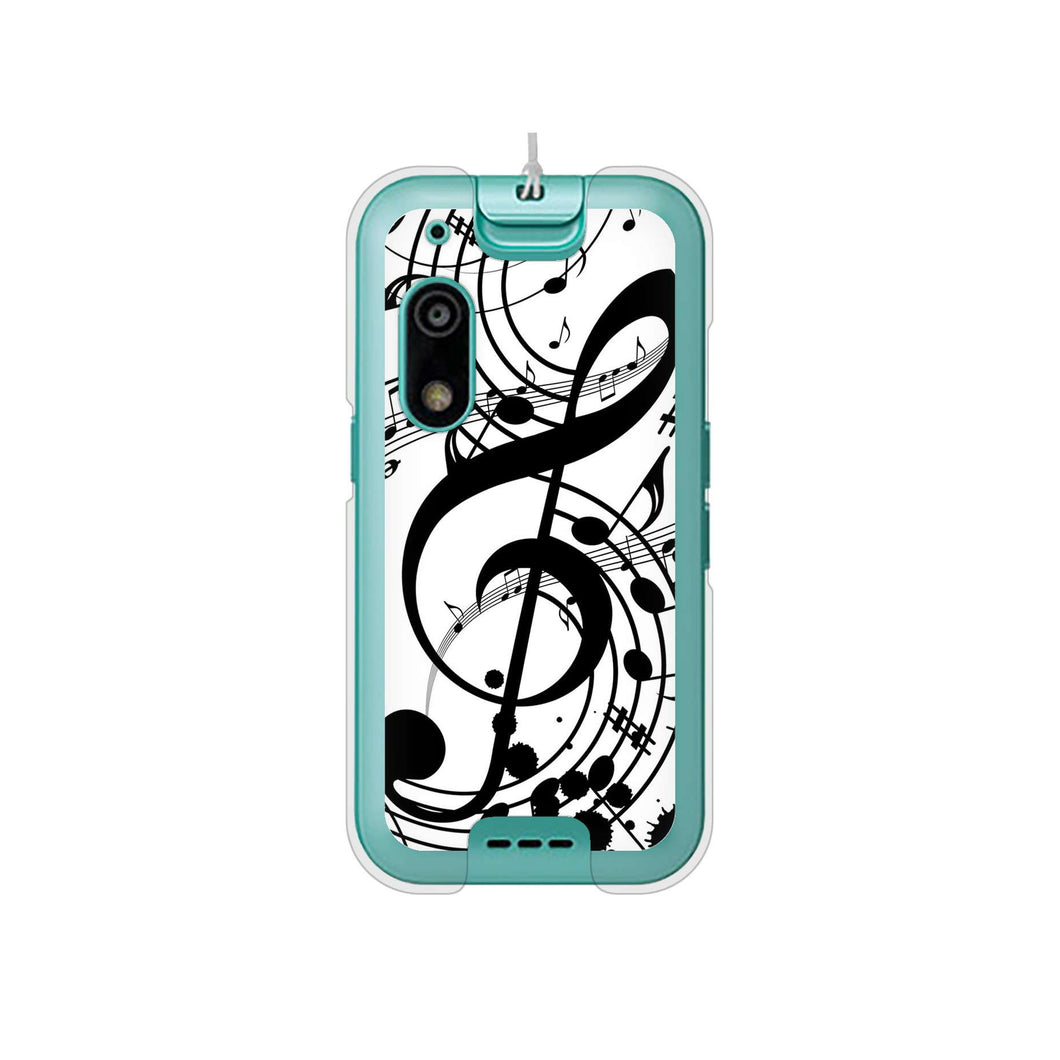 キッズフォン3 A201ZT SoftBank 高画質仕上げ 背面印刷 ハードケース音符