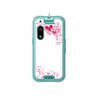 キッズフォン3 A201ZT SoftBank 高画質仕上げ 背面印刷 ハードケースプリティハート