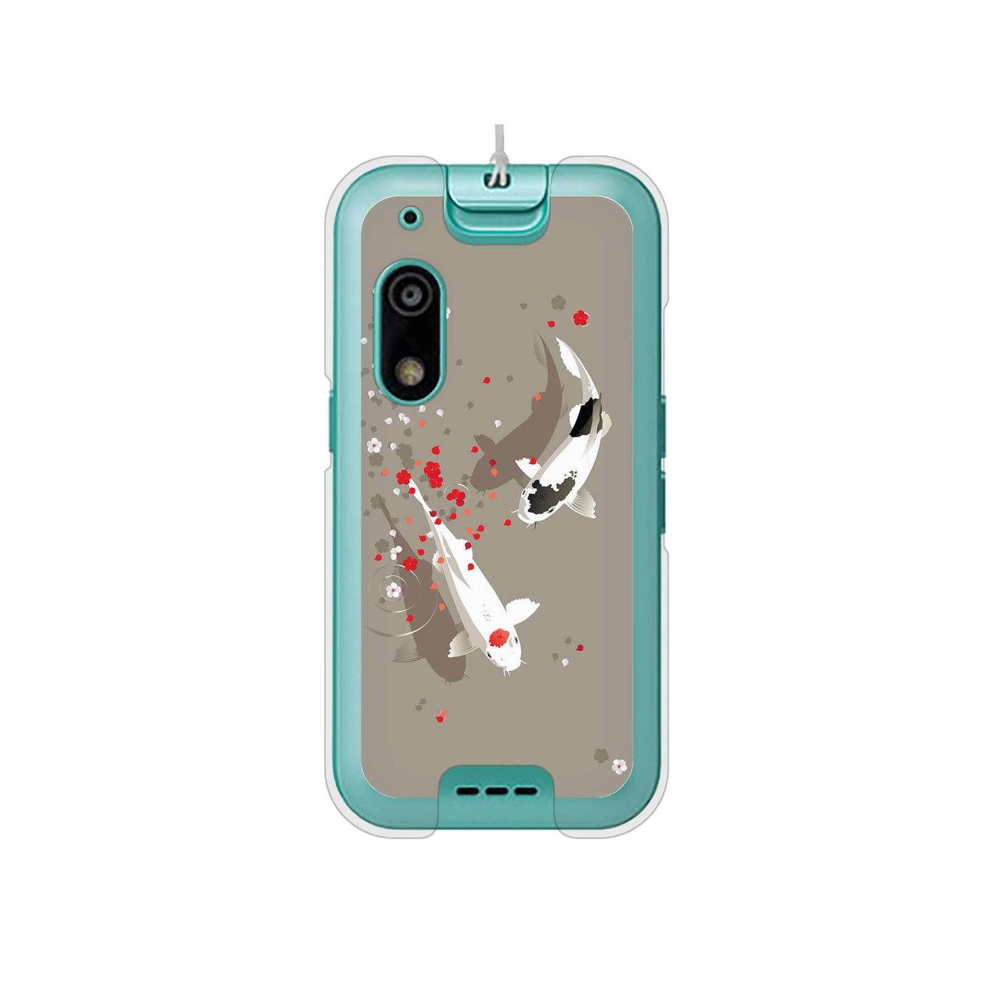 キッズフォン3 A201ZT SoftBank 高画質仕上げ 背面印刷 ハードケース 【367 よりそう鯉】