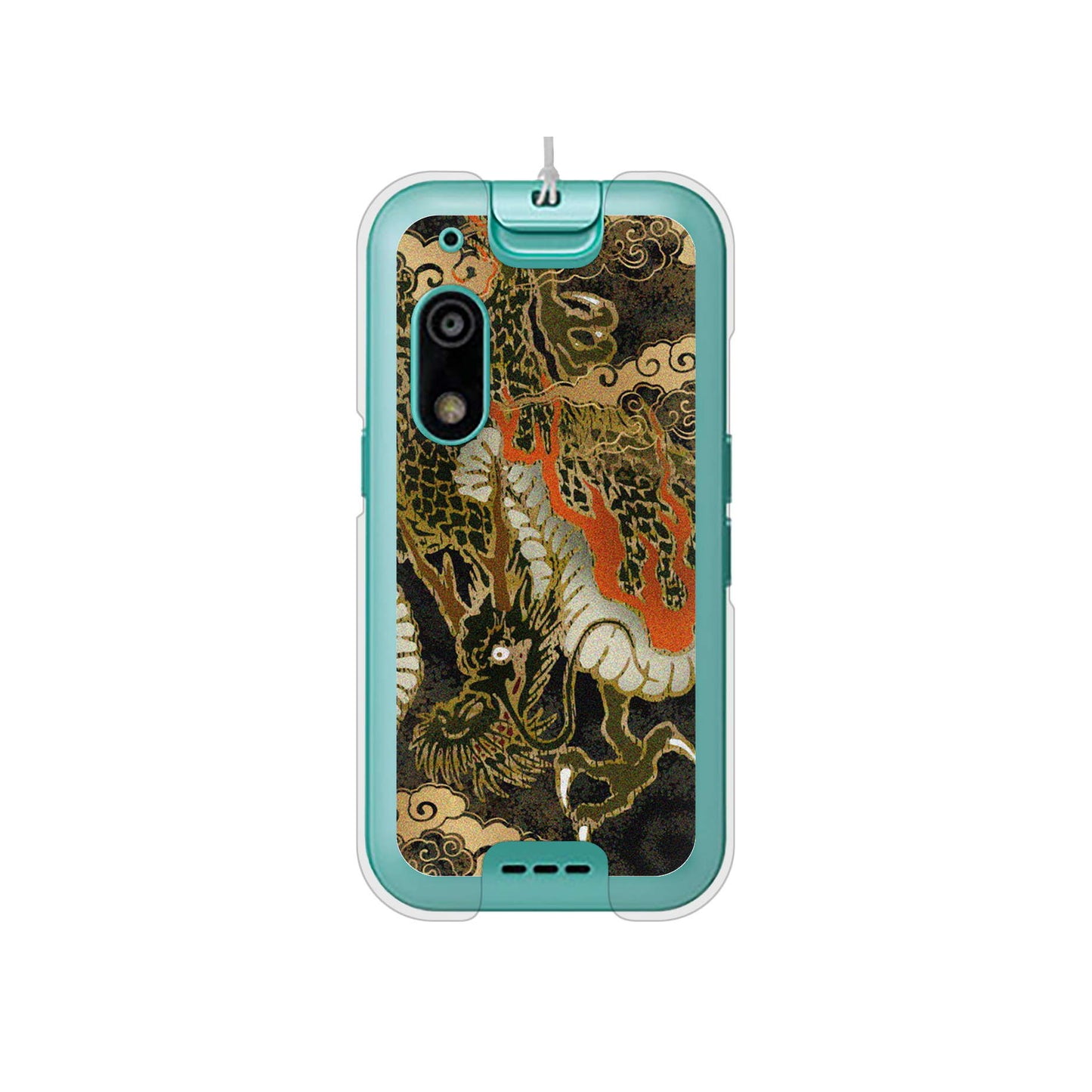 キッズフォン3 A201ZT SoftBank 高画質仕上げ 背面印刷 ハードケース 【558 いかずちを纏う龍】