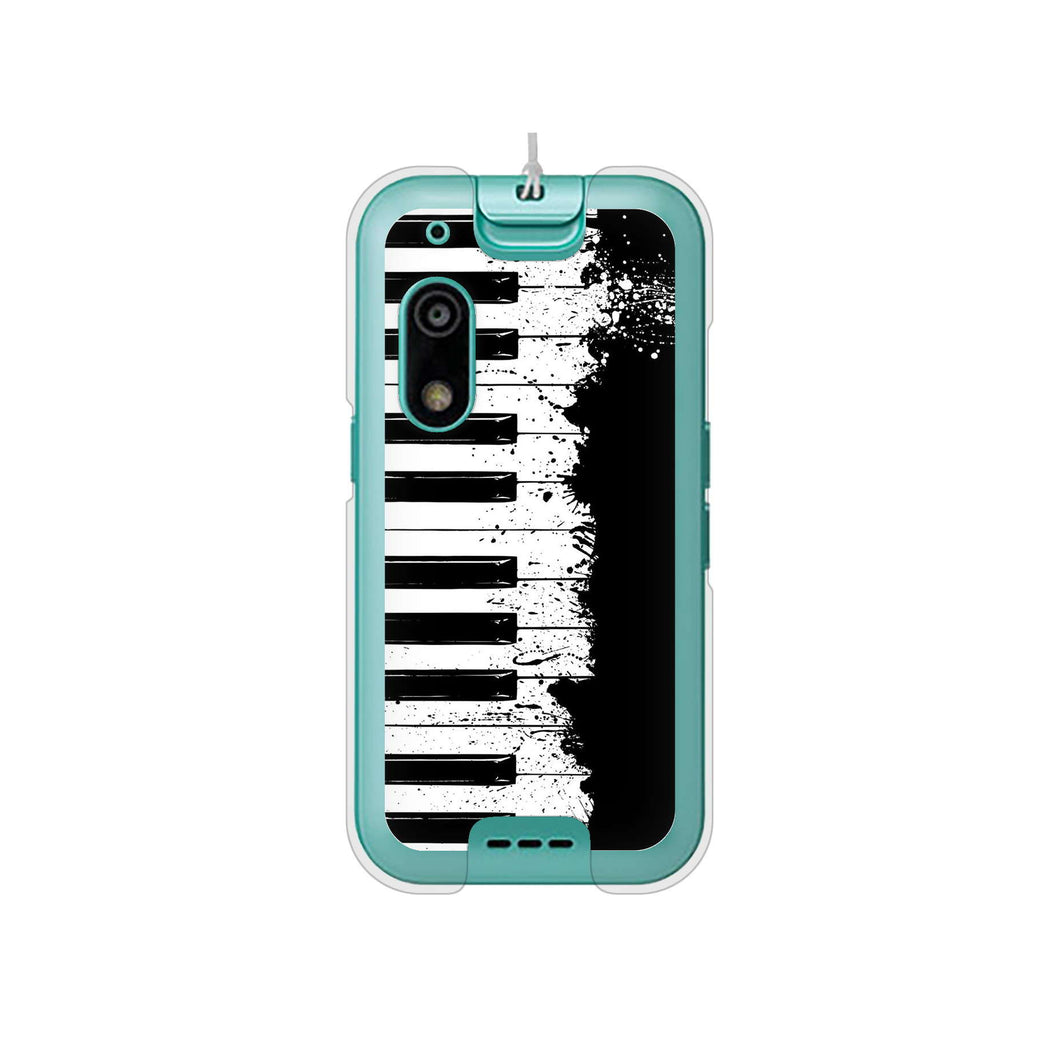 キッズフォン3 A201ZT SoftBank 高画質仕上げ 背面印刷 ハードケースピアノ