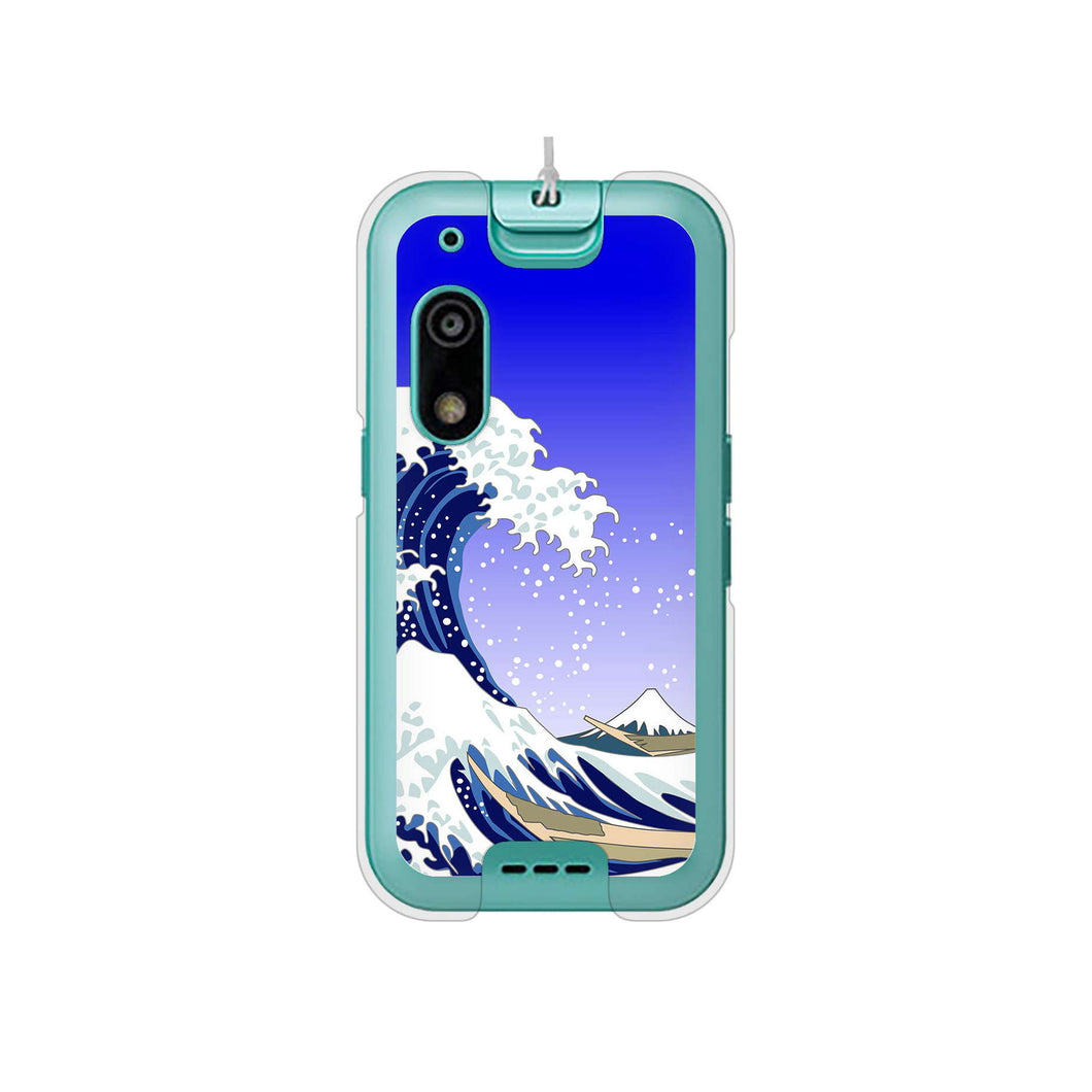 キッズフォン3 A201ZT SoftBank 高画質仕上げ 背面印刷 ハードケース 【625 波に富士】