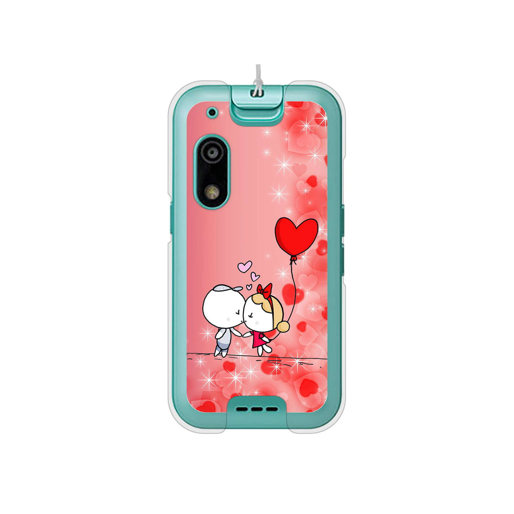 キッズフォン3 A201ZT SoftBank 高画質仕上げ 背面印刷 ハードケースカップル