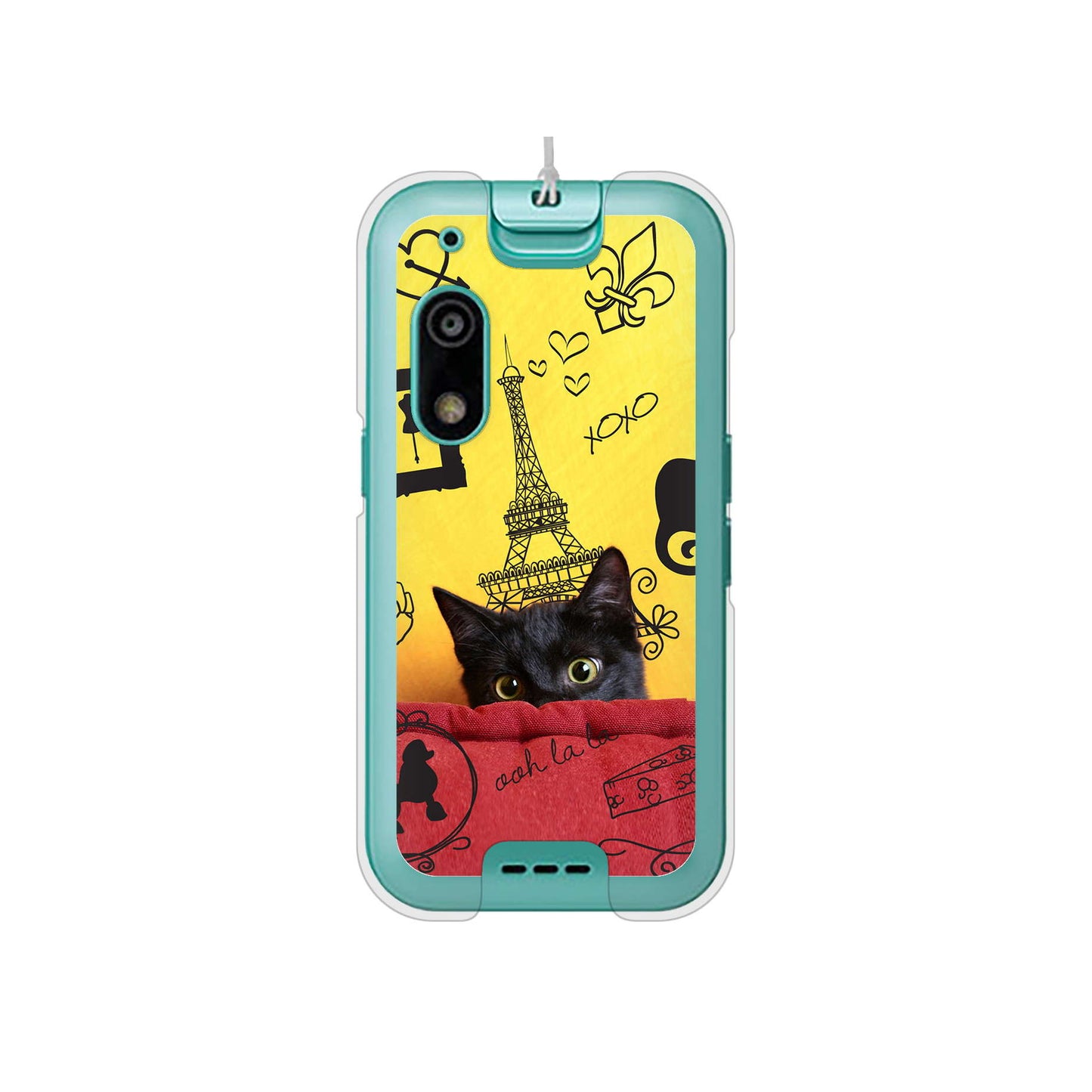 キッズフォン3 A201ZT SoftBank 高画質仕上げ 背面印刷 ハードケースLOVE フランス