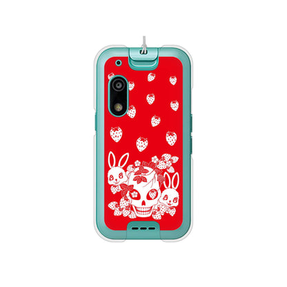 キッズフォン3 A201ZT SoftBank 高画質仕上げ 背面印刷 ハードケースむかいあぐる 苺兎