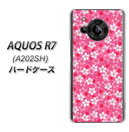 AQUOS R7 A202SH SoftBank 高画質仕上げ 背面印刷 ハードケース【065 さくら】
