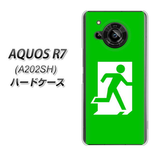 AQUOS R7 A202SH SoftBank 高画質仕上げ 背面印刷 ハードケース【163 非常口】