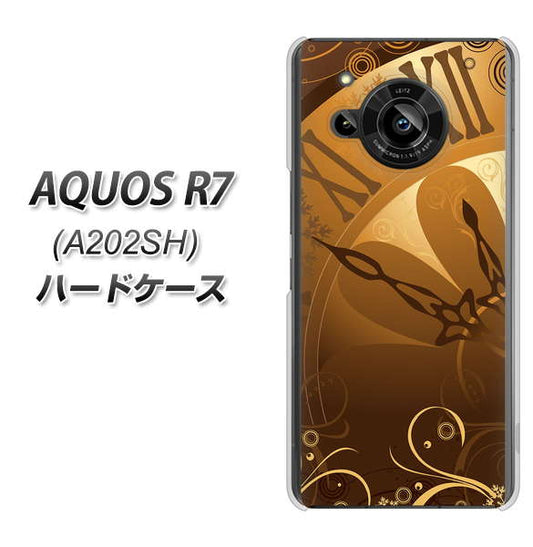 AQUOS R7 A202SH SoftBank 高画質仕上げ 背面印刷 ハードケース【185 時を刻む針】
