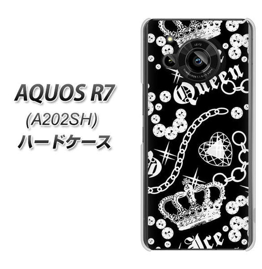 AQUOS R7 A202SH SoftBank 高画質仕上げ 背面印刷 ハードケース【187 ゴージャス クラウン】