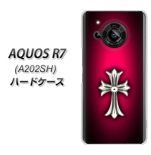 AQUOS R7 A202SH SoftBank 高画質仕上げ 背面印刷 ハードケース【249 クロスレッド】