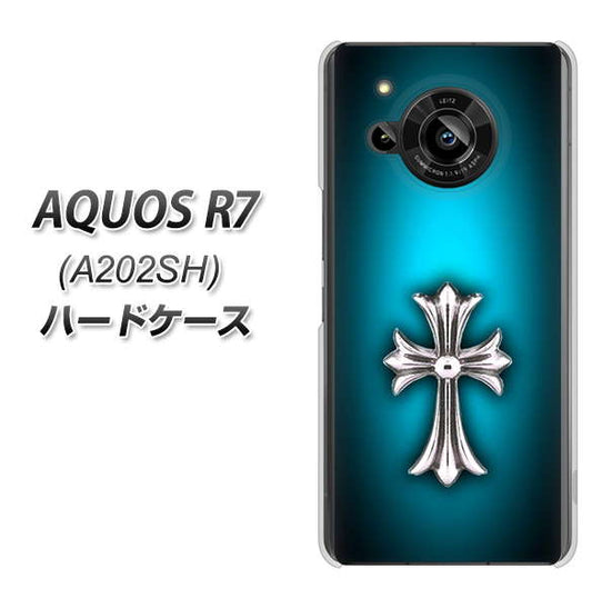 AQUOS R7 A202SH SoftBank 高画質仕上げ 背面印刷 ハードケース【334 クロスブルー】