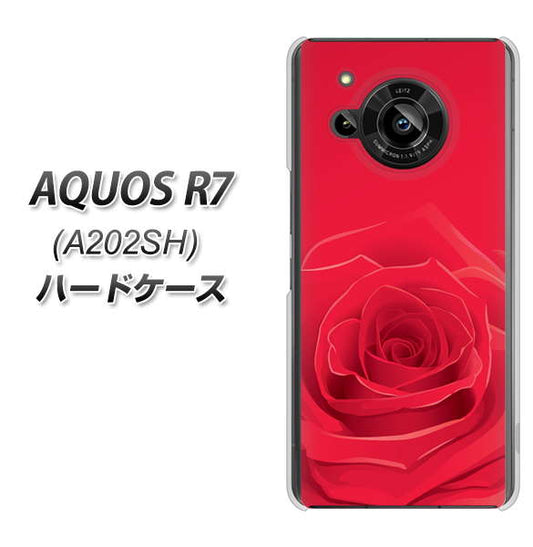 AQUOS R7 A202SH SoftBank 高画質仕上げ 背面印刷 ハードケース【395 赤いバラ】