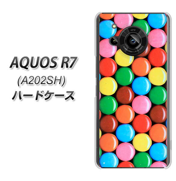 AQUOS R7 A202SH SoftBank 高画質仕上げ 背面印刷 ハードケース【448 マーブルチョコ】