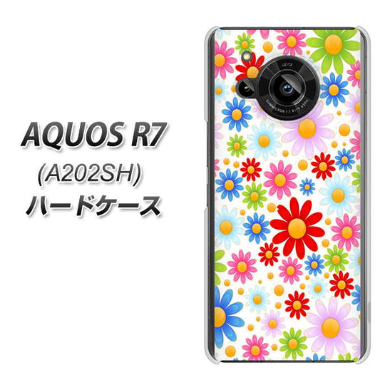 AQUOS R7 A202SH SoftBank 高画質仕上げ 背面印刷 ハードケース【606 マーガレット】