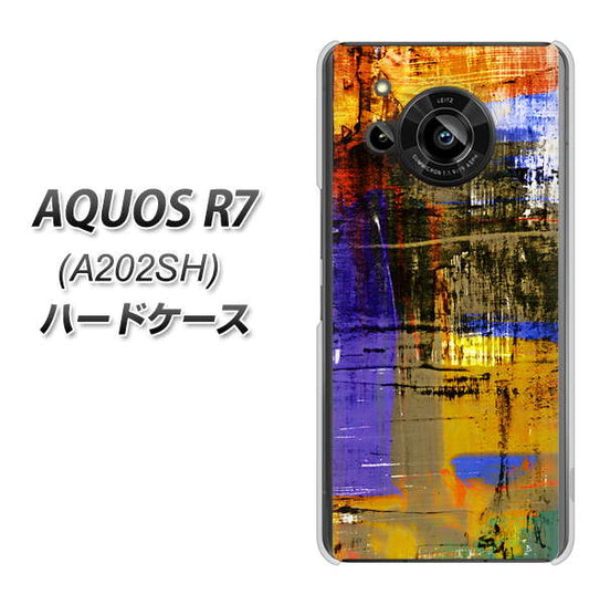 AQUOS R7 A202SH SoftBank 高画質仕上げ 背面印刷 ハードケース【609 クラッシュアートBL】