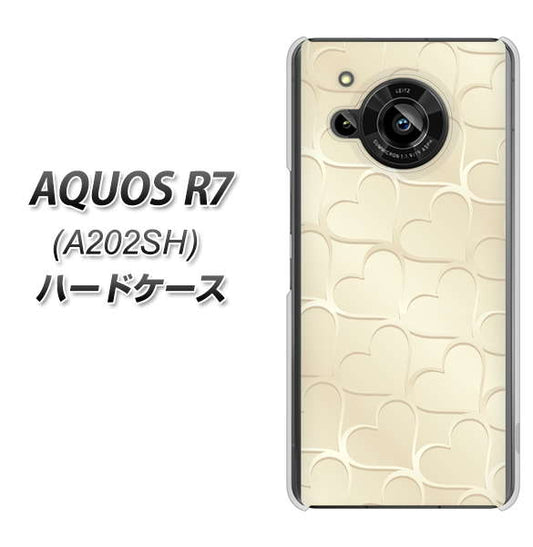 AQUOS R7 A202SH SoftBank 高画質仕上げ 背面印刷 ハードケース【630 かくれハート】