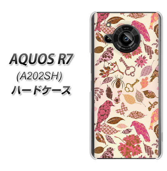 AQUOS R7 A202SH SoftBank 高画質仕上げ 背面印刷 ハードケース【640 おしゃれな小鳥】