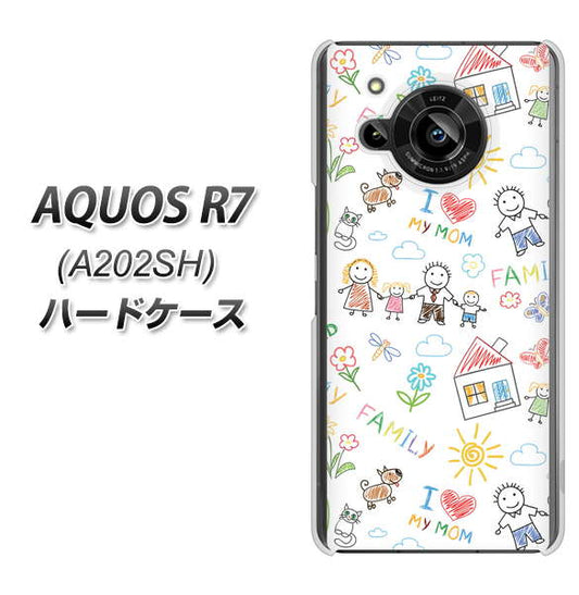 AQUOS R7 A202SH SoftBank 高画質仕上げ 背面印刷 ハードケース【709 ファミリー】