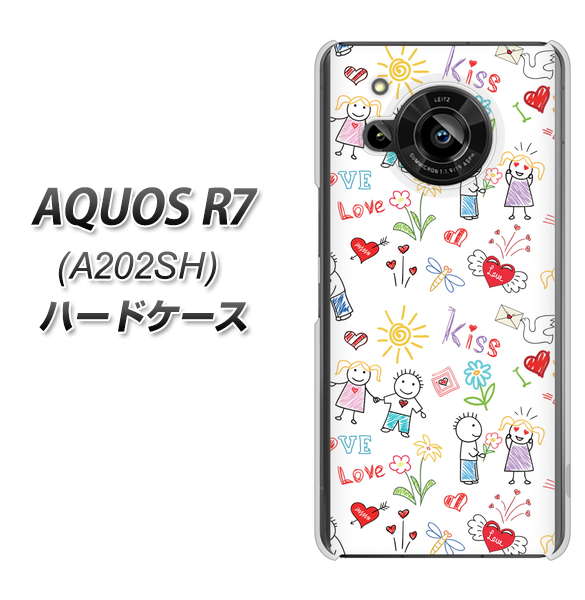AQUOS R7 A202SH SoftBank 高画質仕上げ 背面印刷 ハードケース【710 カップル】