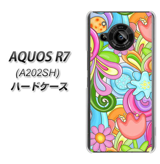 AQUOS R7 A202SH SoftBank 高画質仕上げ 背面印刷 ハードケース【713 ミラクルフラワー】