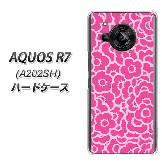 AQUOS R7 A202SH SoftBank 高画質仕上げ 背面印刷 ハードケース【716 ピンクフラワー】