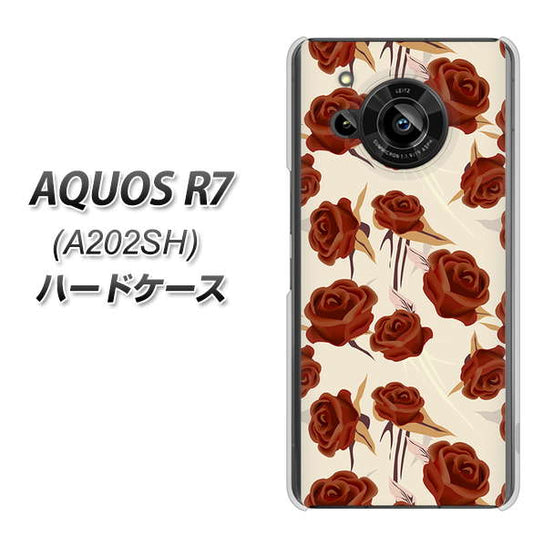 AQUOS R7 A202SH SoftBank 高画質仕上げ 背面印刷 ハードケース【1157 クラシックローズ】