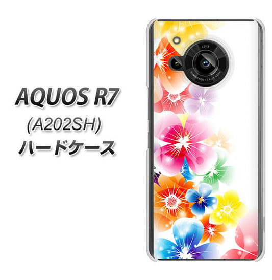 AQUOS R7 A202SH SoftBank 高画質仕上げ 背面印刷 ハードケース【1209 光と花】