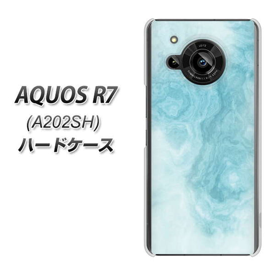 AQUOS R7 A202SH SoftBank 高画質仕上げ 背面印刷 ハードケース【KM868 大理石BL】