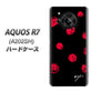 AQUOS R7 A202SH SoftBank 高画質仕上げ 背面印刷 ハードケース【OE837 手描きシンプル ブラック×レッド】