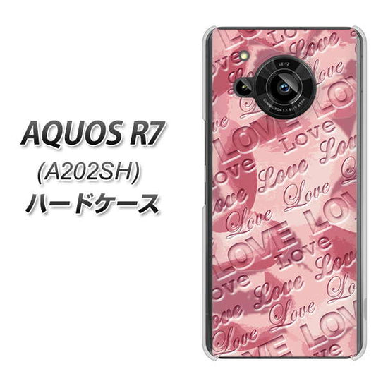 AQUOS R7 A202SH SoftBank 高画質仕上げ 背面印刷 ハードケース【SC844 フラワーヴェルニLOVE（ローズヴェルール）】