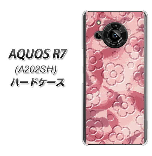 AQUOS R7 A202SH SoftBank 高画質仕上げ 背面印刷 ハードケース【SC846 フラワーヴェルニ花ピンク（ローズヴェルール）】