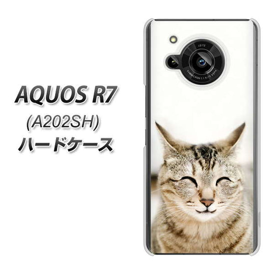 AQUOS R7 A202SH SoftBank 高画質仕上げ 背面印刷 ハードケース【VA801 笑福ねこ】