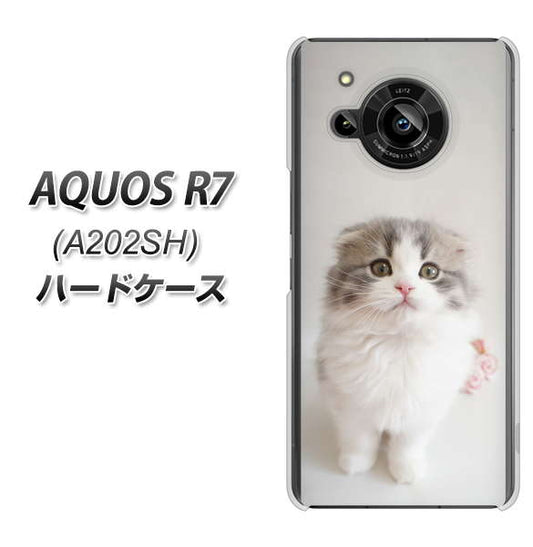 AQUOS R7 A202SH SoftBank 高画質仕上げ 背面印刷 ハードケース【VA803 まっていますネコ】