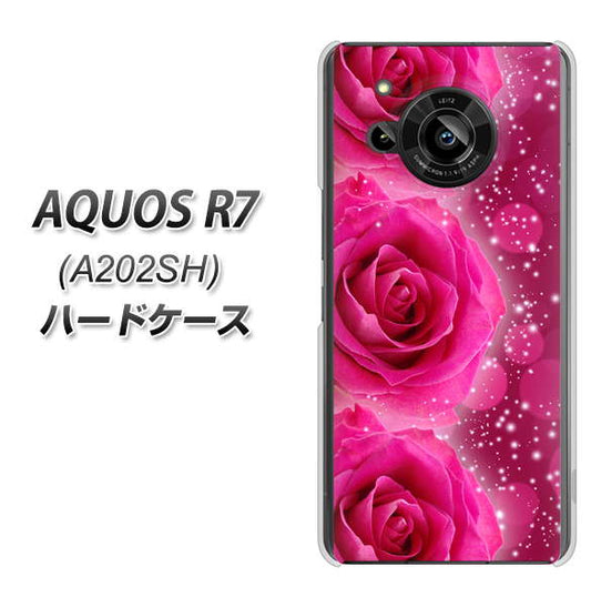 AQUOS R7 A202SH SoftBank 高画質仕上げ 背面印刷 ハードケース【VA815 3連のバラ】