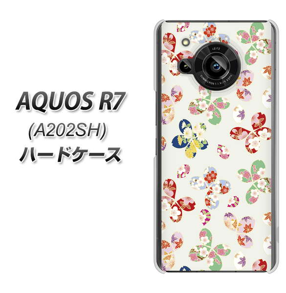 AQUOS R7 A202SH SoftBank 高画質仕上げ 背面印刷 ハードケース【YJ326 和柄 模様】